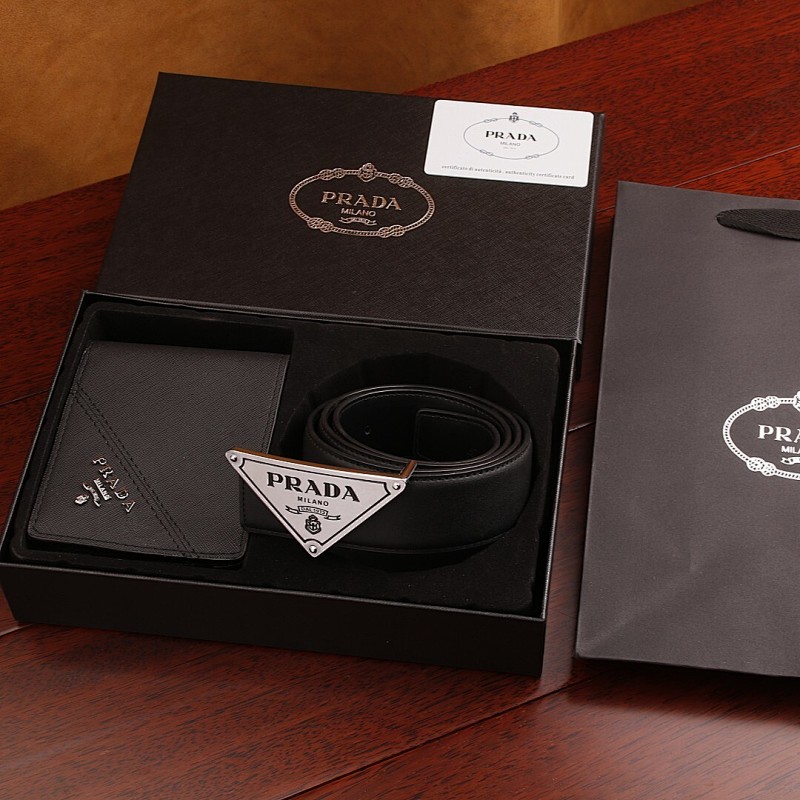 PRADA Belt and Wallet Set
