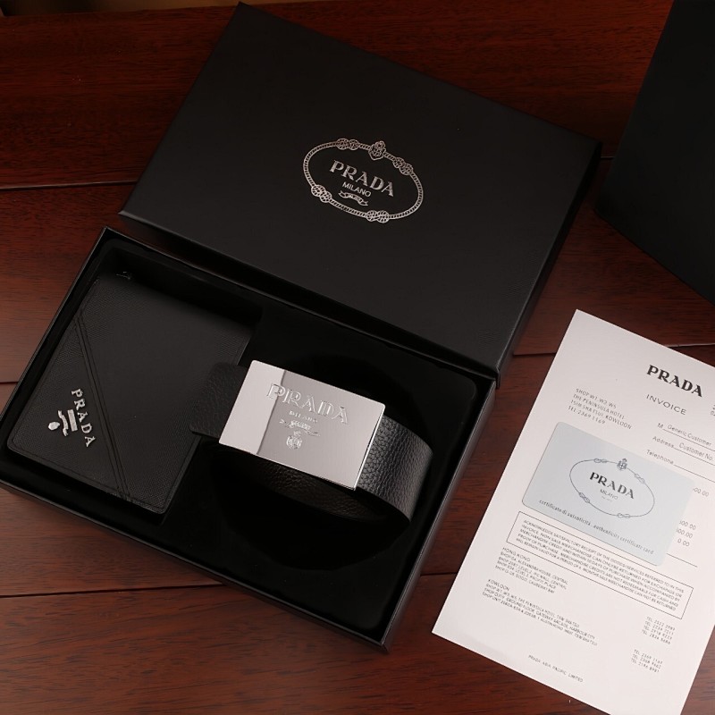 PRADA Belt and Wallet Set